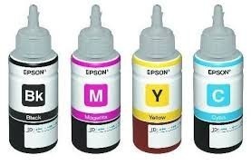 4 Tintas Epson Originales, Magenta, Amarillo, Negro Y Cyan
