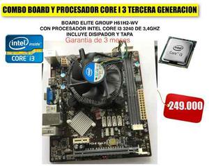 Combo Board H61 Y Procesador Core I De 3,4ghz
