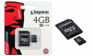Memoria Micro Sd 4gb Kingston + Adaptador Sd