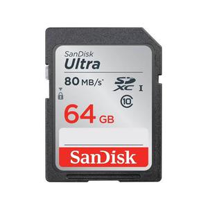 Sandisk Ultra, Tarjeta Sdxc De 64gb Uhs-i / C10 Hasta 80mb/s