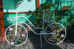 bicicleta decorativa con flores