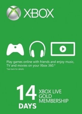 Membresia Xbox Live Gold Trial 14 Dias One 360 Inmediata.!