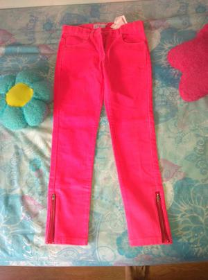 Pantalon de niña EPK. Talla 8. Rosado neon. Sin uso.