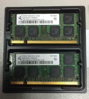 2 Memorias DDR2 de 1Gb Cada Una