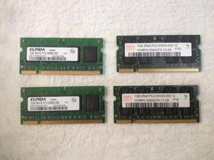 Memorias Ram 1 Gb y 2 Gb. PC 2