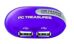 Pc Treasures Multipuertos O Mini Hub 4 Puertos Usb 2.0