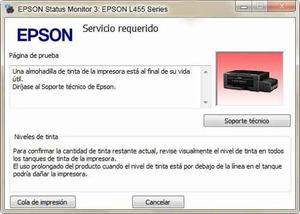 Reset Epson L455 Solución Error Almohadillas Servicio