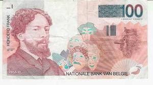 Billete De 100 Francos Del Banco Belga