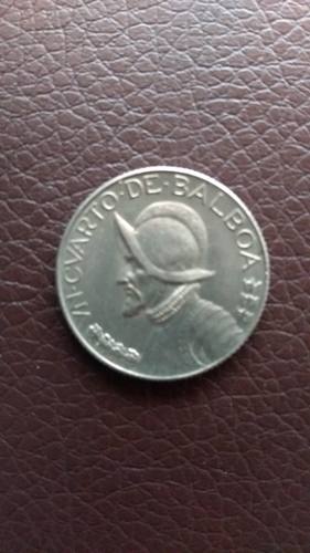 Moneda 1/4 Balboa Panama  Antigua Coleccion