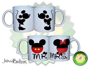 Mug para parejas motivo Mickey y Minnie