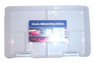 Caja Organizadora De Plástico Transparente Con Cierre