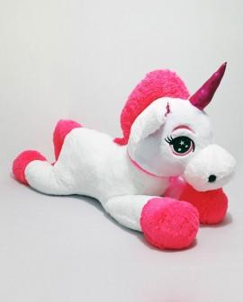 unicornio de color morado y rosado