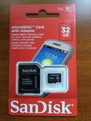 Memoria Micro Sd Sandisk 32 Gb Clase 4 Original