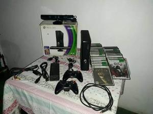 Xbox 360 Slim De 4 Gb Chipeado Con Kinect Y 40 Juegos
