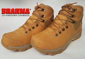 Botas Brahma, Color Amarillo -100% Cuero, Modelo 