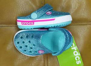 Crocs Chanclas Escarchadas Para Mujer O Niñas