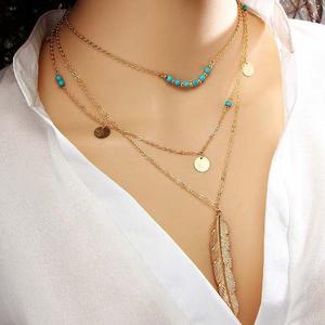 Hermoso Collar Plumas Regalo Mujer