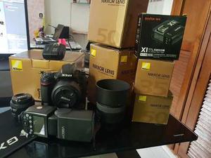Nikon D610 + Lentes 35mm, 50mm, 85mm Fx + V860ii + Godox X1