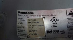 Pantalla Tv Plasma Panasonic Tv P42c2x