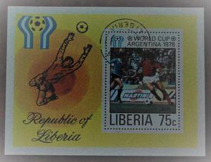 Estampilla Republica De Liberia World Cup Argentina 78