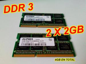 Memorias DDR 3 2 Und de 2 GB