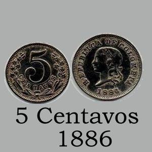 Moneda De 5 Centavos De Colombia De  En Niquel 5 Unidade
