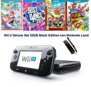 Wii U Deluxe Set 32Gb Black Edition con Nintendo Land