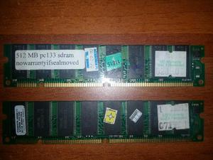 Memoria Ram Pc133 de 512mb X2