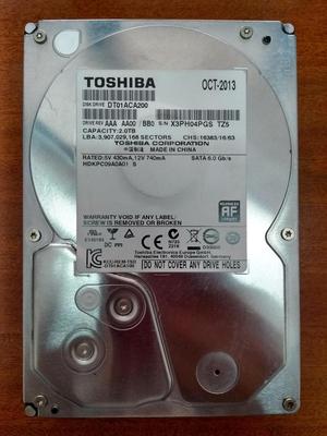 Disco Duro 2TB Toshiba PC 3.5