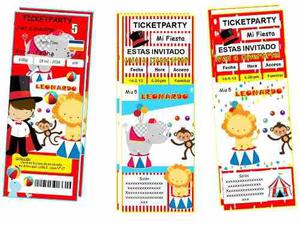 Kit Imprimible Circo Invitaciones Candybar Nuevo