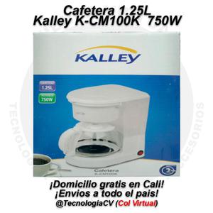 Cafetera de 1.25L marca Kalley KCM100K 750W M0V.P60