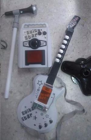 Guitarra Eléctrica +micrófono Parlante Karaoke Juguete