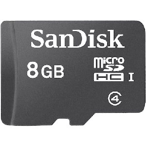 MEMORIA MICRO SD 8GB CLASE 4 SANDISK ADAPTADOR