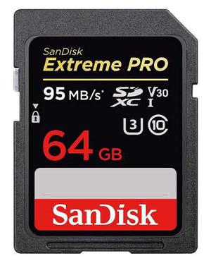 Memoria Sd Sandisk Extreme Pro 64gb U3 C10 4k 95mb/s Dslr