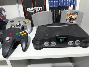 Nintendo 64 con Mario Kart Y Fútbol Cont