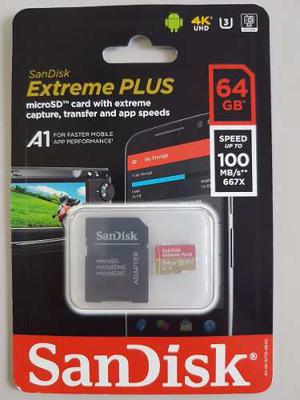 Tarjetas Sd 64gb 4k Uhd Sandisk Extreme Plus