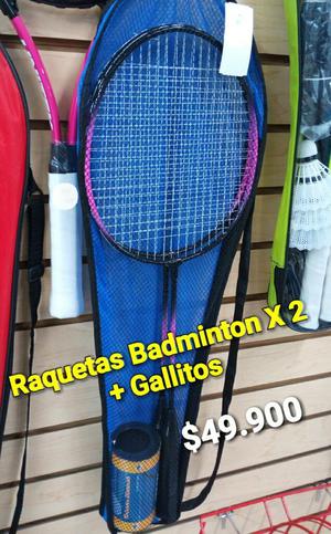 Raquetas para Badminton X2 Más Gallitos