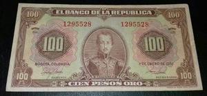 Billete Colombia 100 Pesos  Digitos