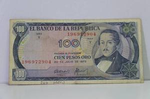 Billete De Colombia 100 Pesos 