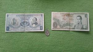 Billetes De 1 Y 5 Pesos