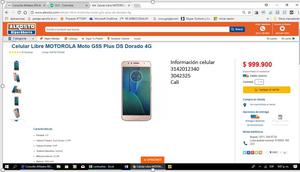 Celular Libre MOTOROLA Moto G5S Plus DS Dorado 4G