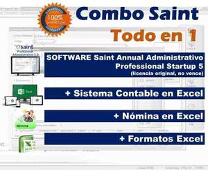 Combo Sistema Administrativo Saint 5.0+contabilidad +nomina