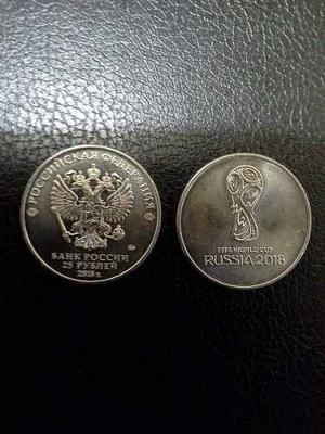 Rusia 25 Rublos  Fifa World Cup Unc Coin