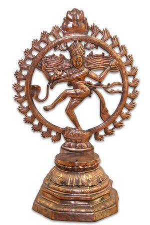 Estatua de Shri Shiva danzando en bronce