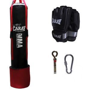 Saco De Boxeo 1,55x33 Con Agarradera+guantes De Mma Caray