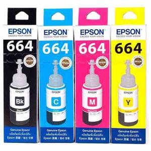 Combo Botella De Tinta Epson 664 De 70ml Original