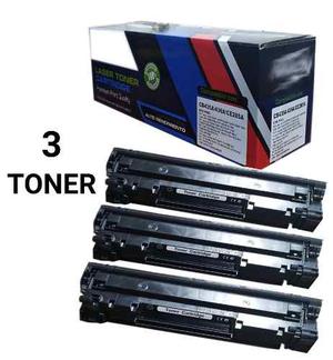 Toner 85a 285a Ce285a Por 3 Unidades Generico Mnf M