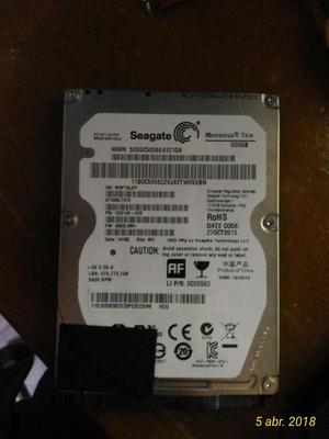 vendo disco duro seagate 500gb rpm Buen estado