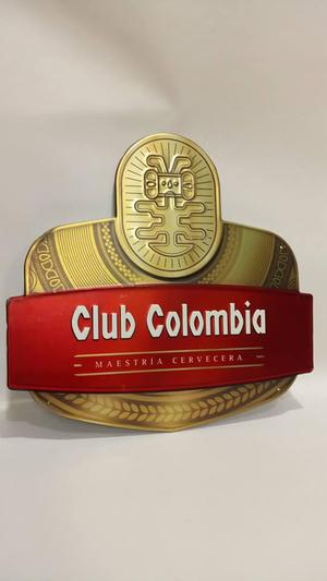 AVISO METÁLICO EN RELIEVE CLUB COLOMBIA