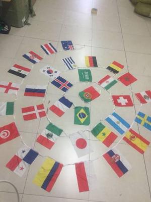 Banderas Banderines Del Mundial 32 Paises